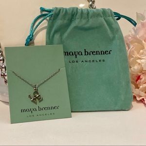Maya Brenner silver LOVE necklace